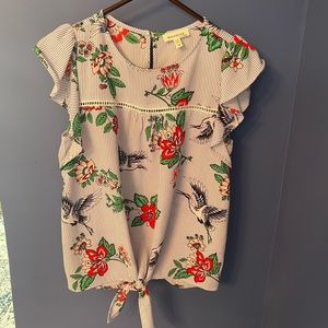 Monteau Bird Top Striped medium